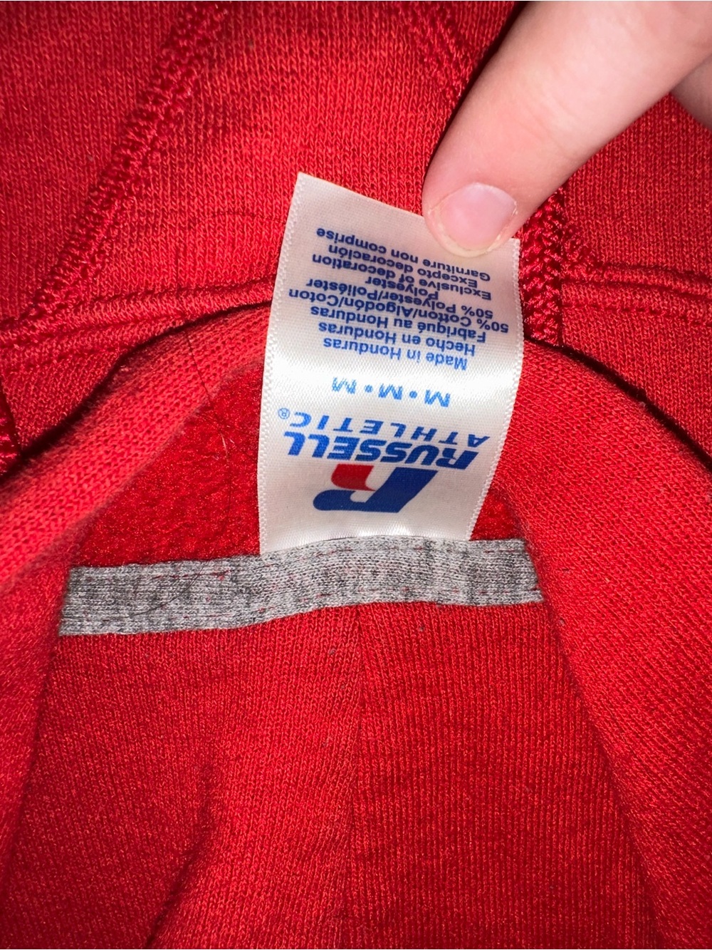 Russell Athletic Red Sweatshirt with Gray Accent